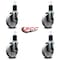 Service Caster 5'' Semi Steel Wheel Swivel 1-3/4'' Expanding Stem Caster Set, 4PK SCC-EX20S514-SSS-134-4 - alternate 4